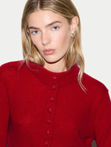 Merino Cashmere Cardigan  | Red