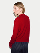 Merino Cashmere Cardigan  | Red