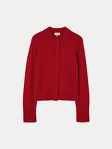 Merino Cashmere Cardigan  | Red