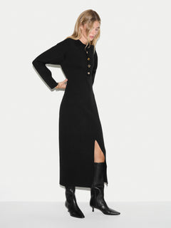 Stretch Knitted Dress | Black