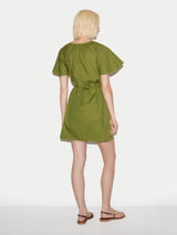 Cotton Lyocell Mini Dress | Green