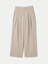 Kemp Linen Cotton Stripe Trouser | Beige