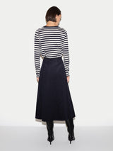 Baby Cord Midi Skirt | Navy