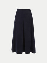 Baby Cord Midi Skirt | Navy