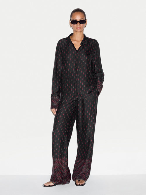 Geo Foulard Trouser | Black
