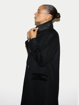 Wool Super Maxi City Coat | Black