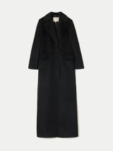 Wool Super Maxi City Coat | Black
