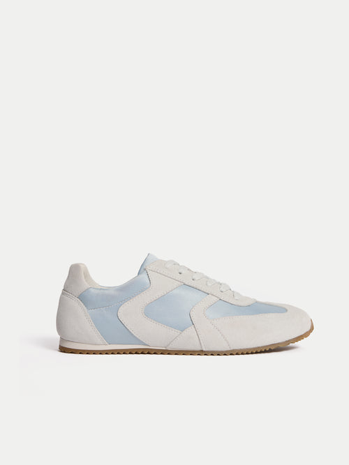 Porto Suede Satin Trainer | Blue