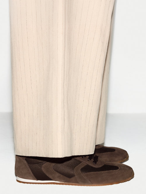 Porto Satin Trainer | Chocolate