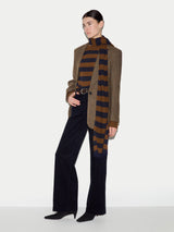 Merino Cashmere Stripe Jumper | Brown
