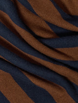 Merino Cashmere Stripe Scarf | Brown