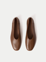 Lola Leather Ballerina | Tan