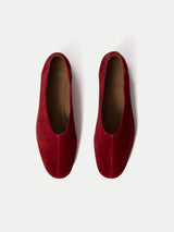 Lola Suede Ballerina | Red