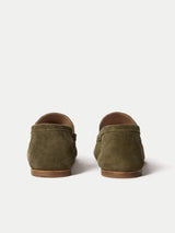 Soft Suede Pointed Loafer | Khaki