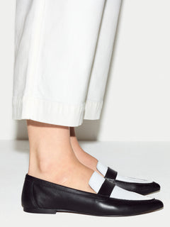 Leather Contrast Loafer | Monochrome