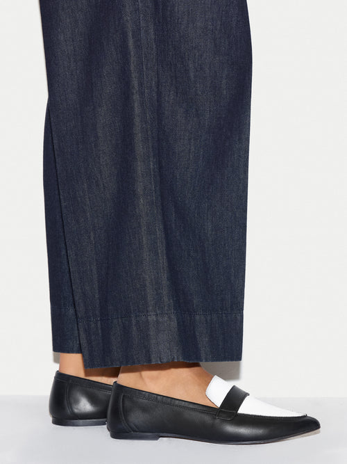 Leather Contrast Loafer | Monochrome