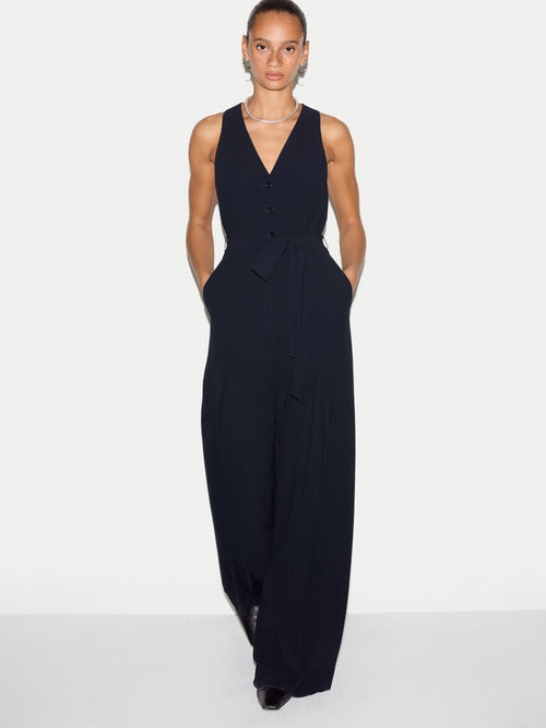 Sleeveless Tailored Jumpsuit | Navy