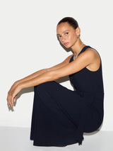 Sleeveless Tailored Jumpsuit | Navy