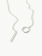 Adjustable Lariat Necklace | Silver