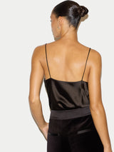 Satin Drape Cami | Brown
