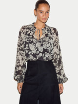 Camellia Floral Top | Black