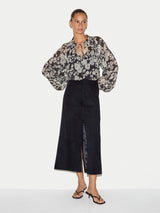 Camellia Floral Top | Black