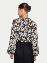 Camellia Floral Top | Black