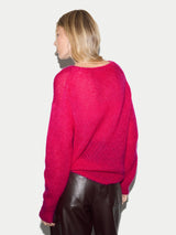 Mohair Crew Jumper | Hot Pink
