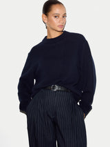 Merino Cashmere Relaxed Jumper | Navy
