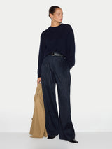 Merino Cashmere Relaxed Jumper | Navy