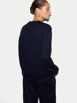 Merino Cashmere Relaxed Jumper | Navy