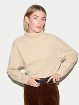 Wool Cashmere Turtle Jumper | Cream