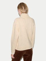 Wool Cashmere Turtle Jumper | Cream