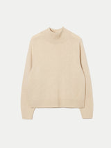 Wool Cashmere Turtle Jumper | Cream