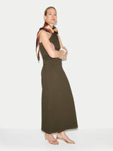 One Shoulder Jersey Dress | Khaki