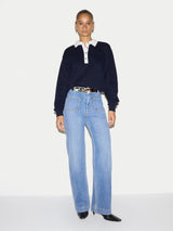 Collared Sweatshirt | Navy