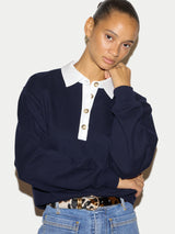 Collared Sweatshirt | Navy