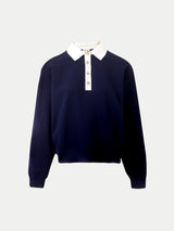 Collared Sweatshirt | Navy