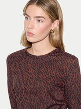 Mini Leopard Long Sleeve T-shirt | Brown