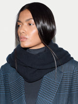 Cashmere Oversized Scarf | Navy