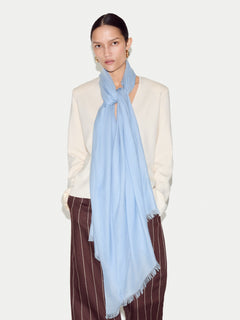 Wool Silk Pashmina | Blue
