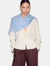 Wool Silk Pashmina | Blue
