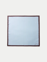 Stripe Silk Twill Scarf | Blue
