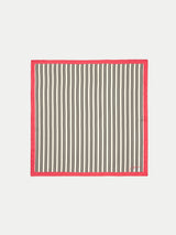 Stripe Silk Twill Scarf | Ivory