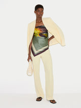 Iris Silk Twill Scarf | Green