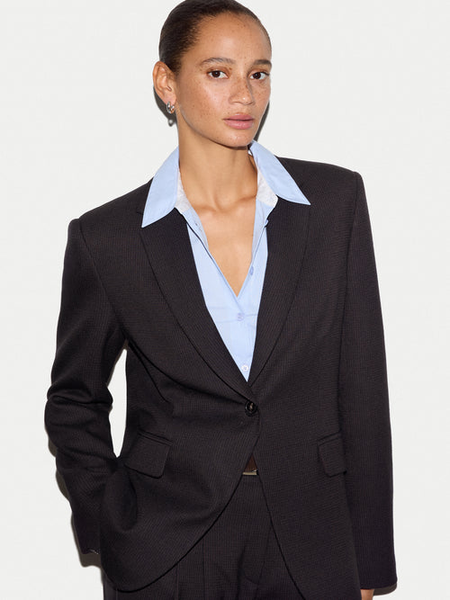 Duke Puppytooth Blazer | Navy