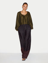 Textured Long Sleeve Top | Olive