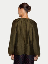 Textured Long Sleeve Top | Olive