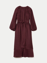 Textured Long Sleeve Dress | Burgundy