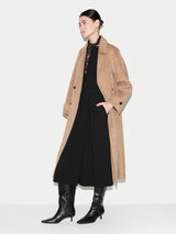 Crepe Belted Shirt Dress | Black